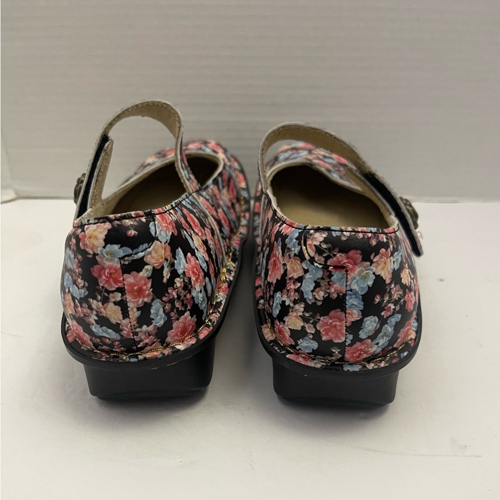 Alegria Leather Adjustable Slip-On Mary Janes Marcy Size - Picture 5 of 6